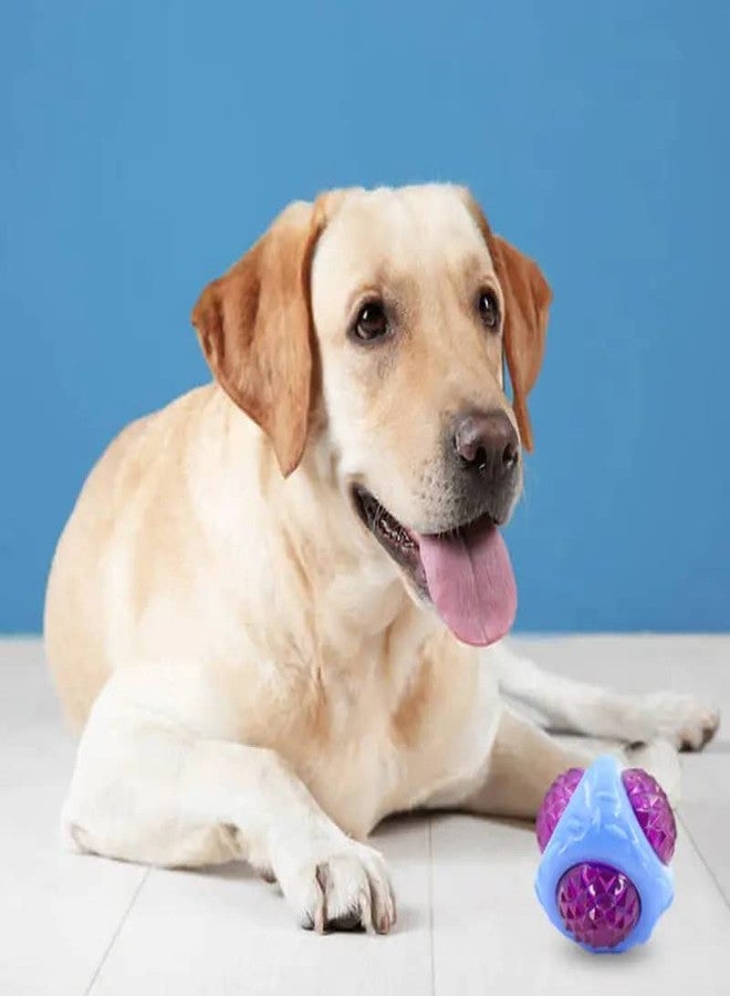 Pups&Pets لعبة كرة الماس الزرقاء من Pups&Pets، لعبة تفاعلية تصدر صوت صرير، كرة ماس متعددة الألوان للجراء والكلاب (متوسطة الحجم) - Image 4